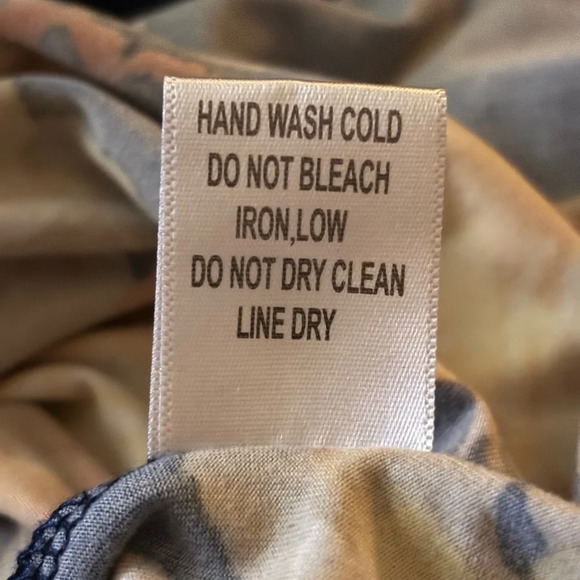 Blue and Orange Sheath Mini Dress Short Sleeve - Picture 6 of 6